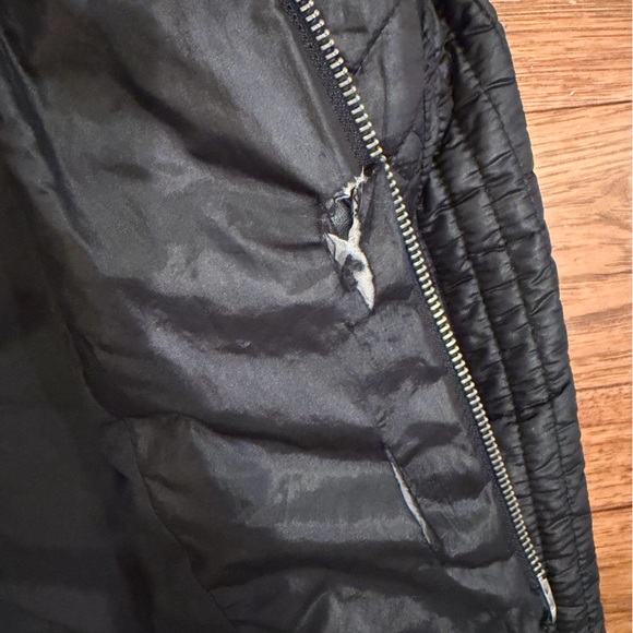 Cole Haan Black Quilted Trench Coat - Picture 3 of 4